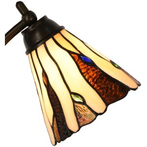 LumiLamp 5LL-6318 Lampa stołowa Tiffany Beżowa Ø 27x51 cm E14/max 1x40W