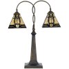 LumiLamp 5LL-6322 Lampa stołowa Tiffany beżowa 48x66 cm E27-max 2x40W