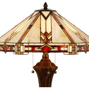 LumiLamp 5LL-6325 Lampa stołowa Tiffany Beige 50x50x75 cm...