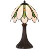 LumiLamp 5LL-6328 Lampa stołowa Tiffany biała Ø 25x42 cm E14-max 1x40W