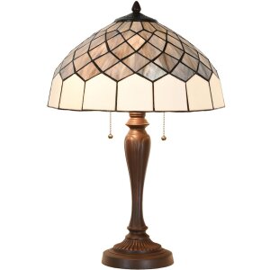 LumiLamp 5LL-6330 Lampa stołowa Tiffany szara Ø...