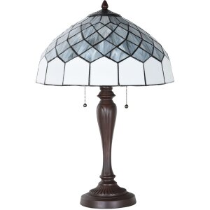 LumiLamp 5LL-6330 Lampa stołowa Tiffany szara Ø...