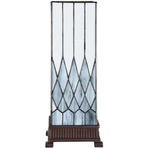 LumiLamp 5LL-6332 Lampa stołowa Tiffany szara 18x18x45 cm...