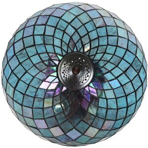 LumiLamp 5LL-6347 Lampa stołowa Tiffany niebieska Ø 40x61 cm E27-max 2x60W