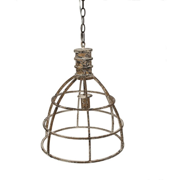 Clayre & Eef 6LMP784 Lampa wisząca beżowa Ø 39x47 cm E27-max 1x40W