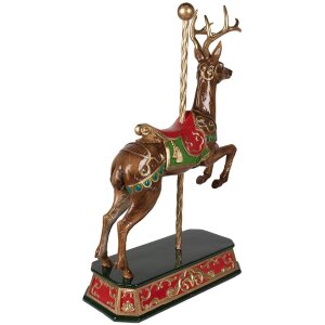 Clayre & Eef 6PR3922 Deco Deer Brown, Green 35x18x56 cm