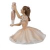 Clayre & Eef 6PR3944 Dekoracyjna balerina różowa biała 12x12x13 cm polyresin