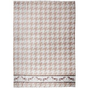 Clayre & Eef DHL60 Plaid Brown White 130x170 cm