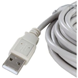 Standardowy kabel USB 2.0 5m A-męski do B-męski, szary