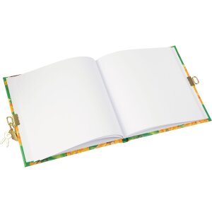 Pamiętnik Goldbuch z zamkiem Słonecznikowa zieleń 16,5x16,5 cm 96 białych kartek