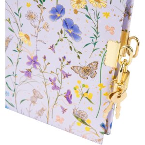 Pamiętnik Goldbuch z zamkiem Summer Meadow liliowy 16,5x16,5 cm