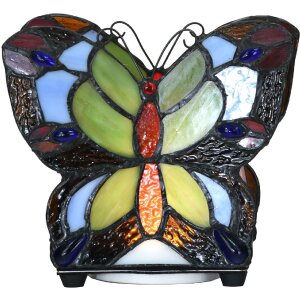 LumiLamp 5LL-6340 Lampa stołowa Tiffany motyl 15x8x13 cm...