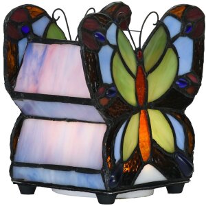 LumiLamp 5LL-6340 Lampa stołowa Tiffany motyl 15x8x13 cm...