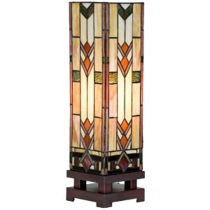 LumiLamp 5LL-6353 Lampa stołowa Tiffany 15x15x54 cm...