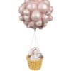 Clayre & Eef 6PR4125 Dekoracyjny wisiorek balon na gorące powietrze 11x10x22cm beżowo-różowy