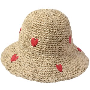 Juleeze JZCHA0022 Kids Hat Heart Pattern Beige Jeden rozmiar