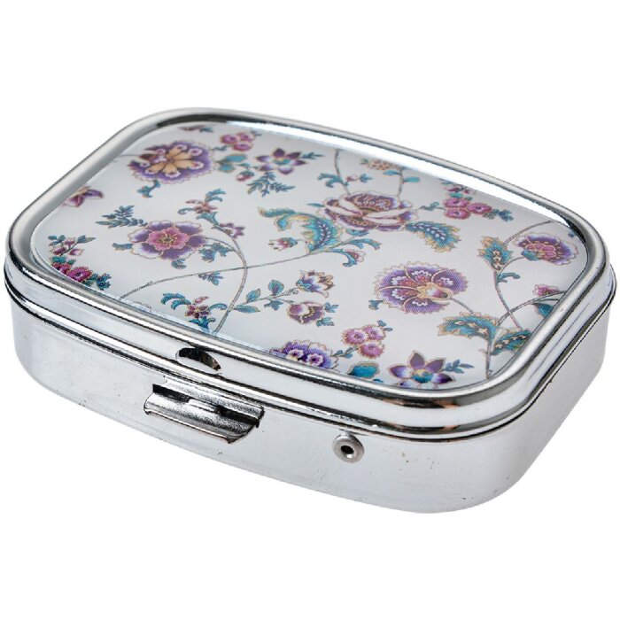 Juleeze JZPB0005 Pillbox Floral White 4x5cm