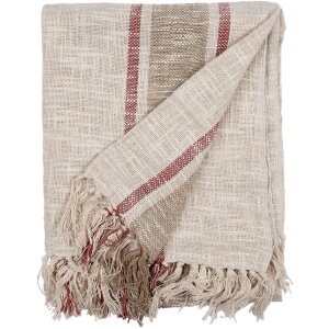 Clayre & Eef KT060.140 Plaid Stripes Beige Brown 125x150cm