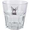 Clayre & Eef RAEGL0003 Szklanka do napojów Bunny 200ml przezroczysta Ø 8x8cm