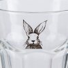 Clayre & Eef RAEGL0003 Szklanka do napojów Bunny 200ml przezroczysta Ø 8x8cm