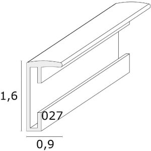 Deknudt S027D7 Ramka na zdjęcia aluminiowa brązowa 40x60 cm Prosta elegancja