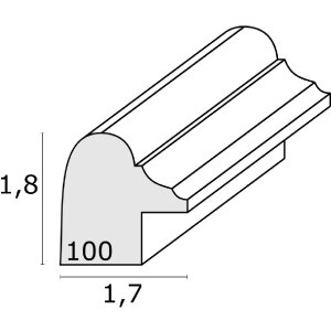 Deknudt S100F1 Ramka owalna biała 18x24 cm plastikowa