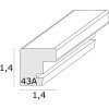 Deknudt S43AK4 Ramka Zwykła Czerwona 13x13 cm Drewno