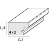 Ramka na zdjęcia Deknudt S47BB2 złota/czarna 30x45cm plastikowa