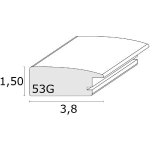 Deknudt S53GH8 Szeroka rama w kolorze naturalnego drewna 50x60 cm