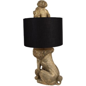 Clayre & Eef 5LMC0036 Lampa stołowa Poodle Gold Black...