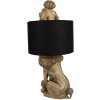 Clayre & Eef 5LMC0036 Lampa stołowa Poodle Gold Black 30x28x57 cm E27/max 1x60W