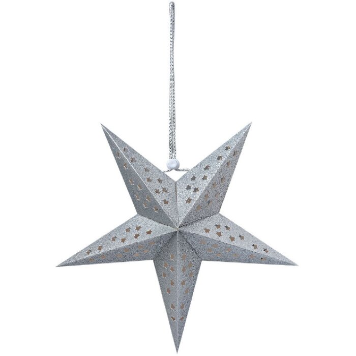 Clayre & Eef 6PA0512SZI Dekoracja Star Silver 30x10x30 cm