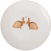 Clayre & Eef BSLCDP Mały talerz biało-brązowy Ø 20x2 cm Porcelana