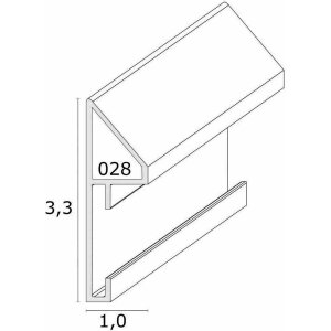 Deknudt S028D1 Ramka szklana srebrna listwa aluminiowa efekt pływającego zdjęcia 30,0 x40,0 cm; 40,0 x50,0 cm