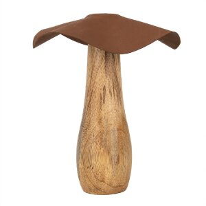 Clayre & Eef 6H2387L Dekoracja Mushroom Brown Ø 16x19 cm