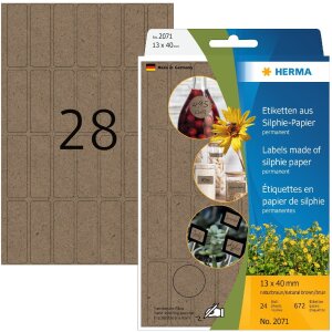 HERMA 2071 Etykiety uniwersalne 12x40mm papier Silphie...