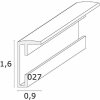 Deknudt S027S2 Ramka zwykła aluminiowa czarna błyszcząca 13,0x18,0 cm