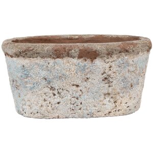 Clayre & Eef 6TE0528M Doniczka Terracotta Beige Blue...