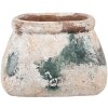 Clayre & Eef 6TE0536M Doniczka beżowo-zielona 20x14x13 cm styl wiejski