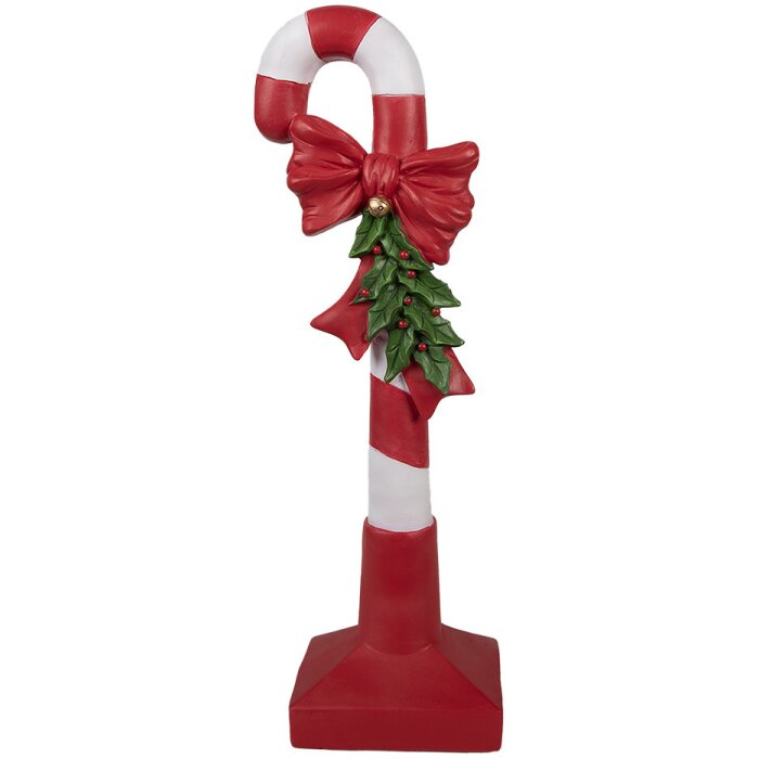 Clayre & Eef 6PR4332 Dekoracja Candy Cane Red White 12x9x40 cm polyresin