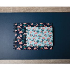 Exacompta 16703E Spiralny album fotograficzny FLAMINGO 23x16 cm 50 stron biały midnight blue