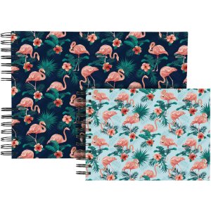 Exacompta 16703E Spiralny album fotograficzny FLAMINGO 23x16 cm 50 stron biały midnight blue