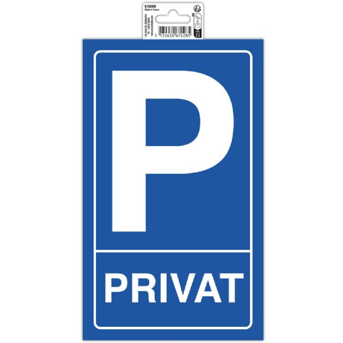 Znak Exacompta Parking prywatny 15x25 cm PVC