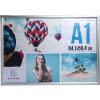 Exacompta 8194358D Ścienna rama plakatowa A1 Aluminium Exacryl srebrna