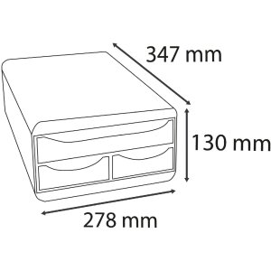 Exacompta 311913D SMALL-BOX z 3 szufladami Black Office White Harlequin