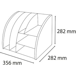 Exacompta 394505D Organizer na biurko Neo Deco czarny niebiesko-zielony