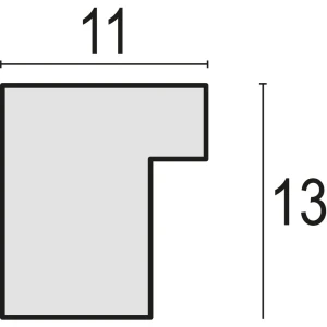 Ramka na zdjęcia ZEP Polysterol Edison Black 30x45 cm bez passe-partout