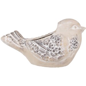 Clayre & Eef 6TE0541 Doniczka Bird Beige Brown...