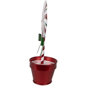 Clayre & Eef 6Y5626 Dekoracja Lollipop Red White Metal 12x9x26 cm