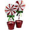 Clayre & Eef 6Y5626 Dekoracja Lollipop Red White Metal 12x9x26 cm